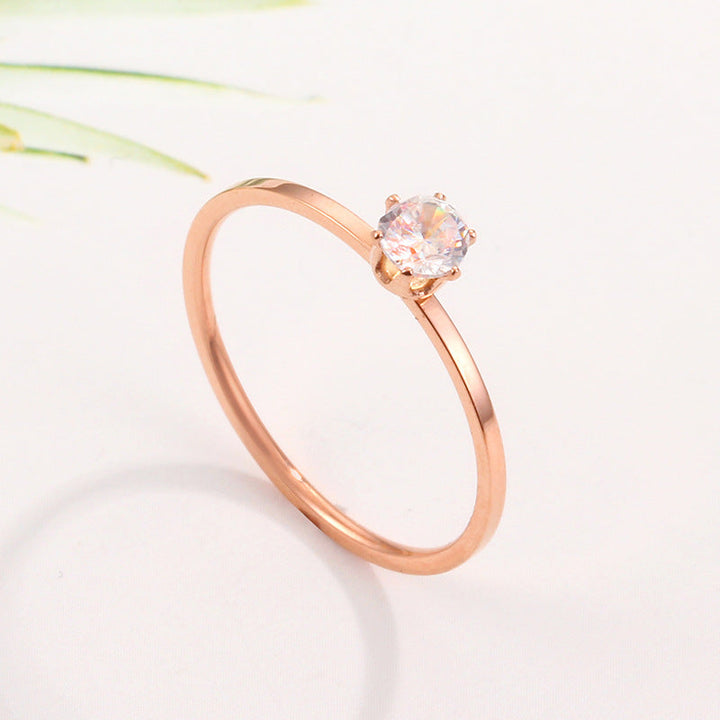 Women's delicate ring with radiant crystal pendant Nin Boutique