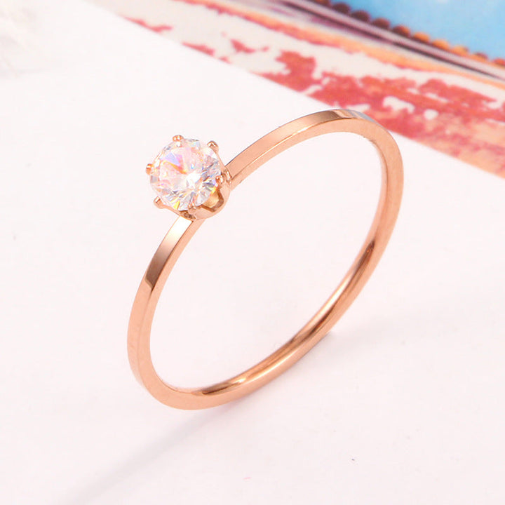 Women's delicate ring with radiant crystal pendant Nin Boutique
