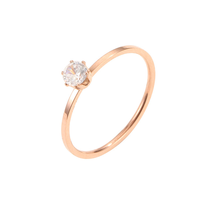 Women's delicate ring with radiant crystal pendant Nin Boutique
