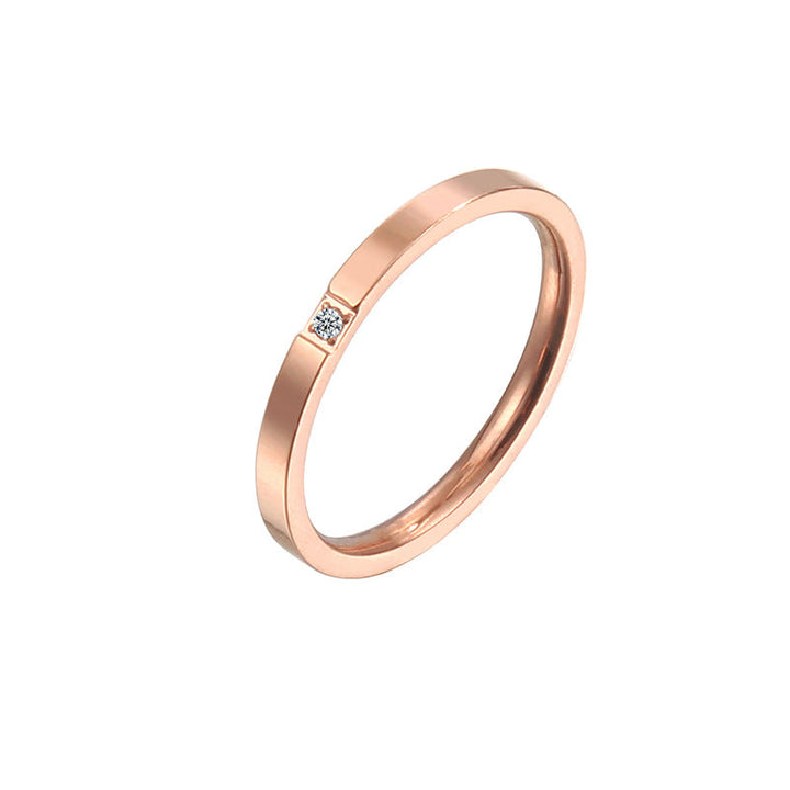 Ladies ring with elegant minimalism and sparkling zirconia Nin Boutique