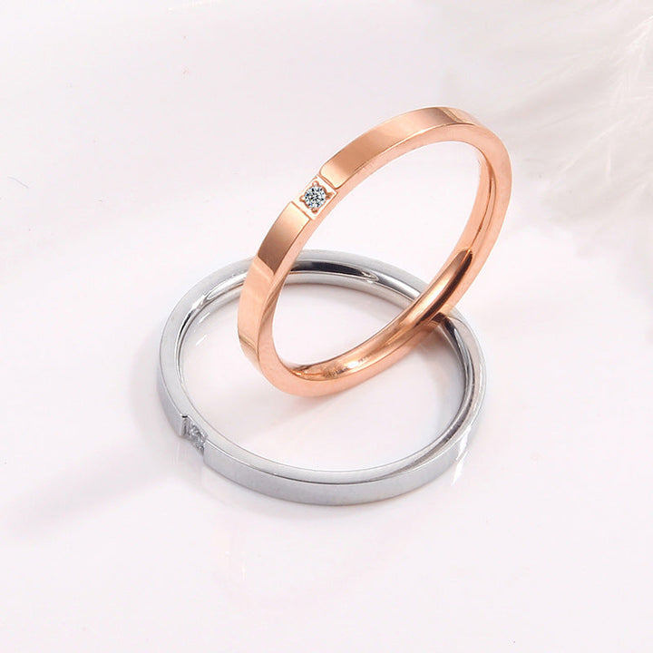Ladies ring with elegant minimalism and sparkling zirconia Nin Boutique