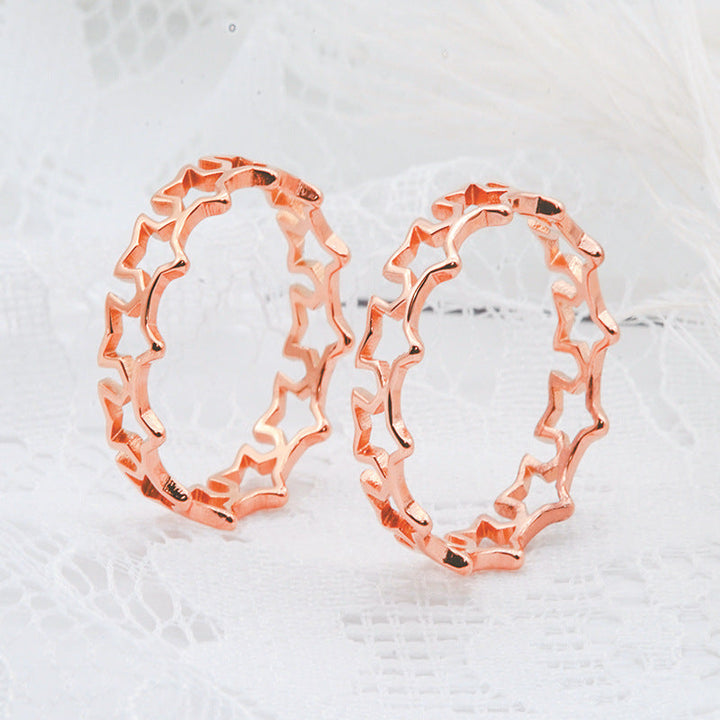Ladies Ring with sparkling star pendants Nin Boutique