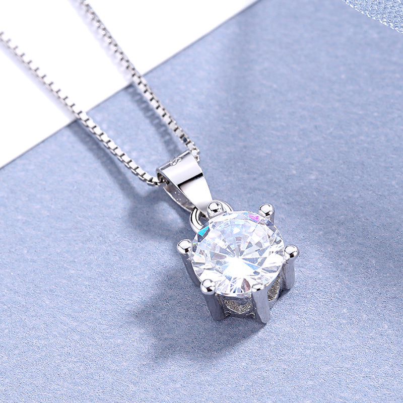 Women's necklace with sparkling crystal pendant in noble castle design Nin Boutique