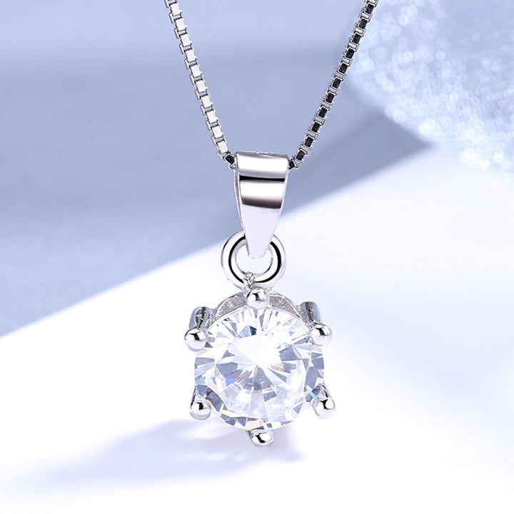 Women's necklace with sparkling crystal pendant in noble castle design Nin Boutique