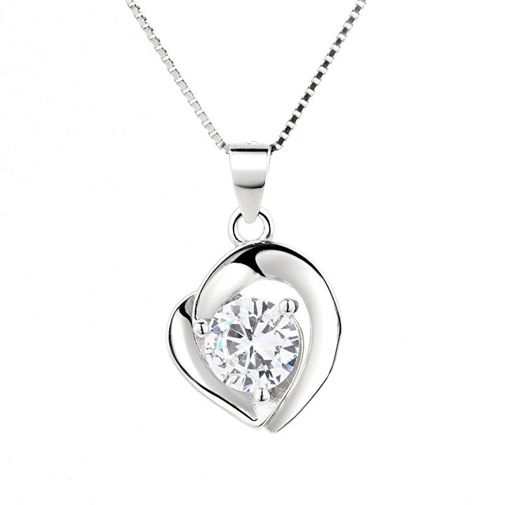 Women's Necklace with Sparkling Double Heart Pendant and High-Quality Craftsmanship Nin Boutique