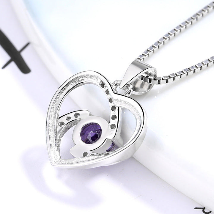 Women's necklace with heart-shaped pendant and sparkling zirconia Nin Boutique