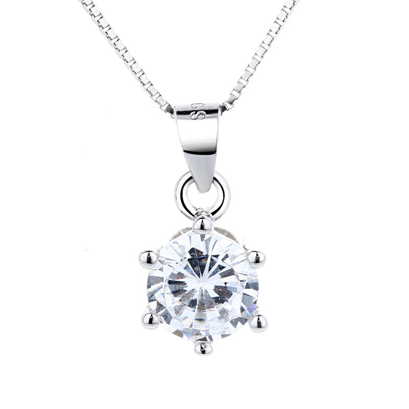 Women's necklace with sparkling crystal pendant in noble castle design Nin Boutique
