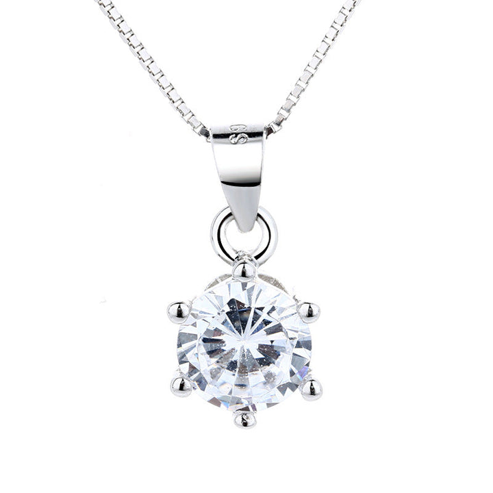 Women's necklace with sparkling crystal pendant in noble castle design Nin Boutique