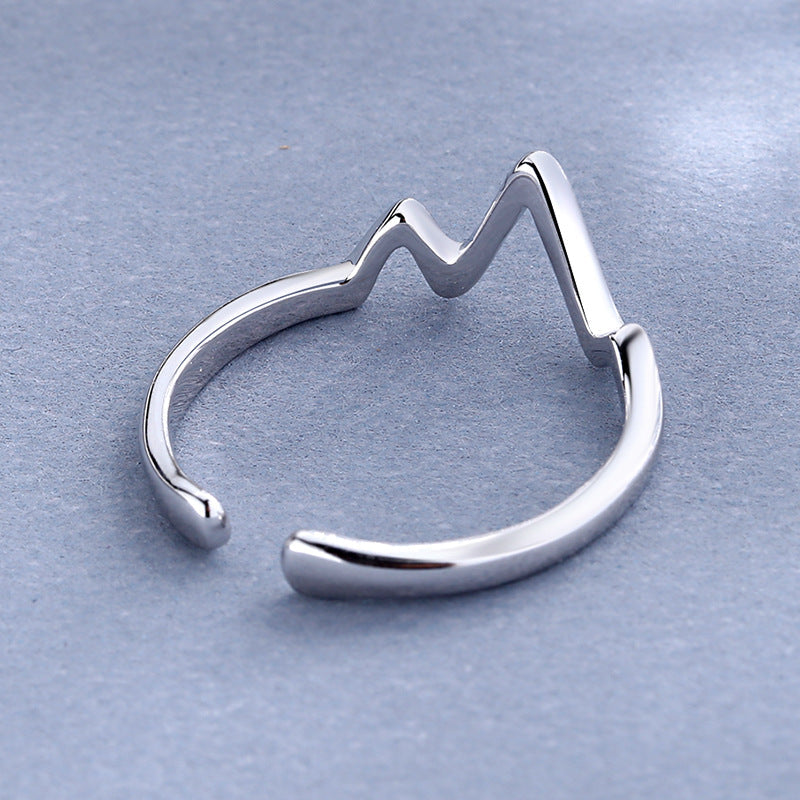 Women open ring in creative lightning design Nin Boutique