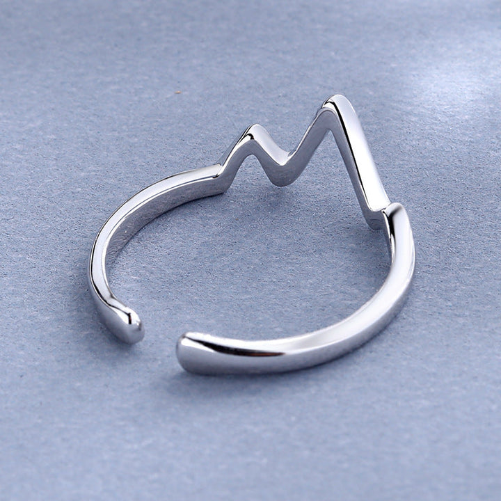 Women open ring in creative lightning design Nin Boutique