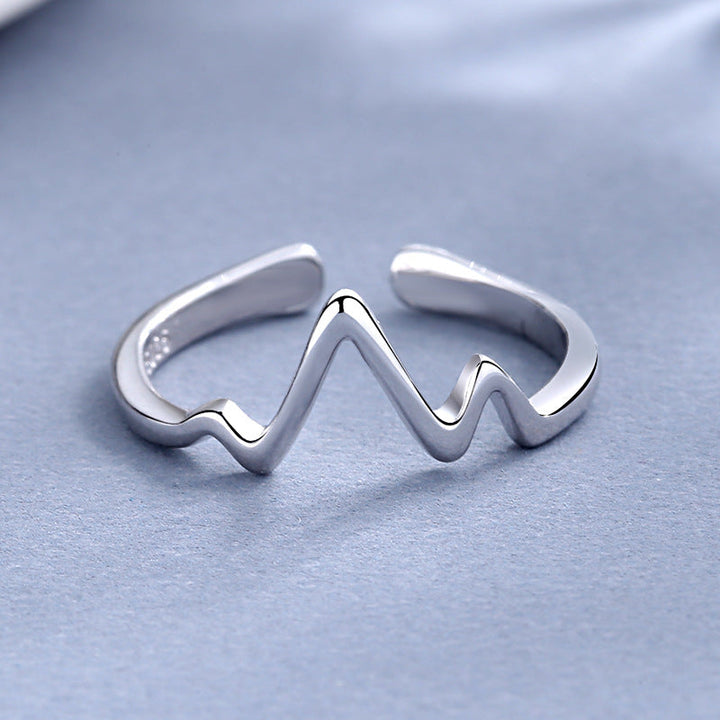 Women open ring in creative lightning design Nin Boutique