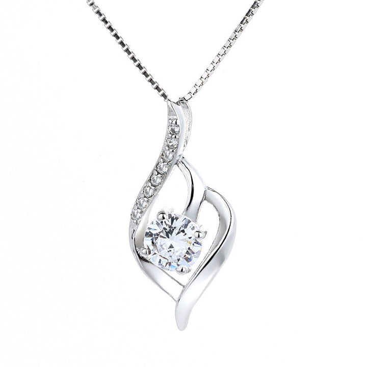 Women's pendant necklace with sparkling purple stone and artistic design Nin Boutique