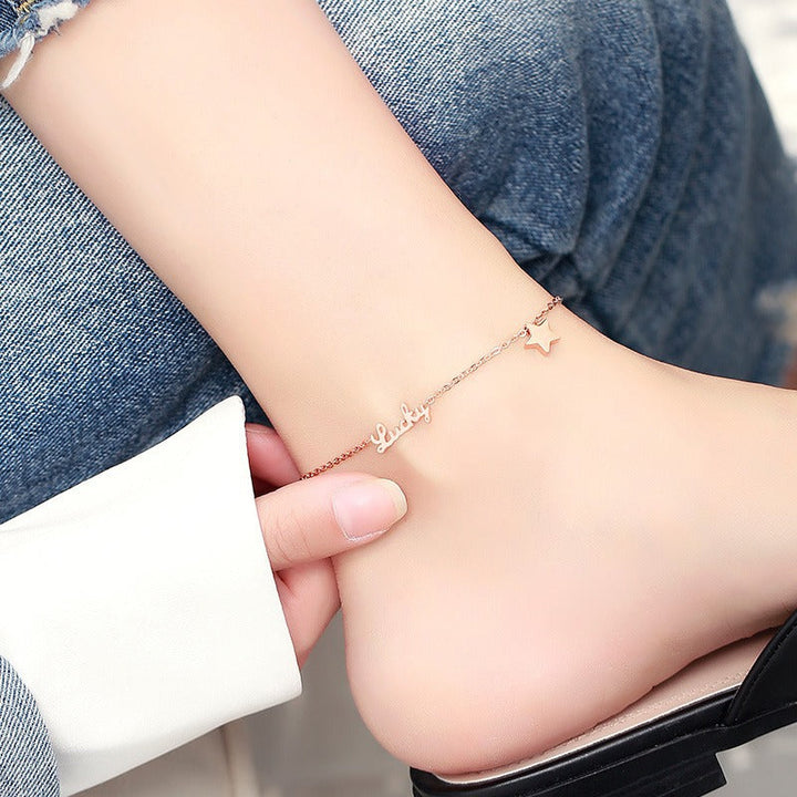 Ladies ankle bracelet with heart-shaped pendant made of high-quality material Nin Boutique