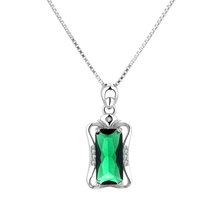 Ladies necklace with ornate pendant and sparkling zirconia stones Nin Boutique