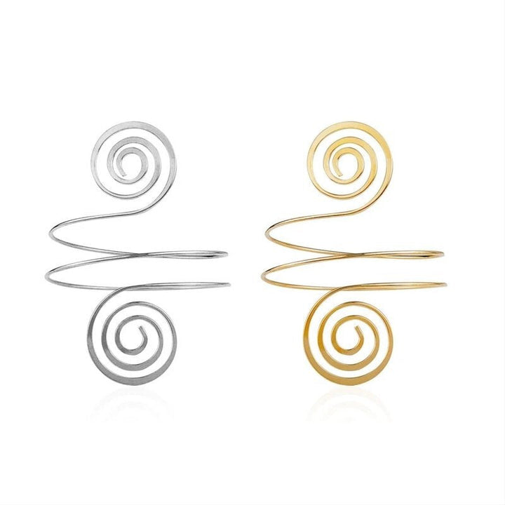 Women's Open Bangle in Artistic Spiral Pattern Nin Boutique