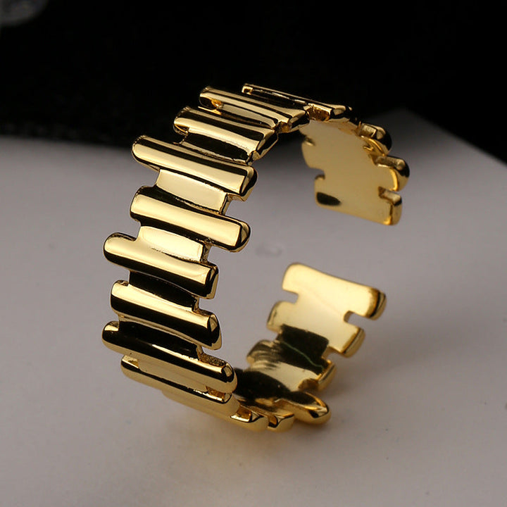 Women Open Ring with modern, geometric design Nin Boutique