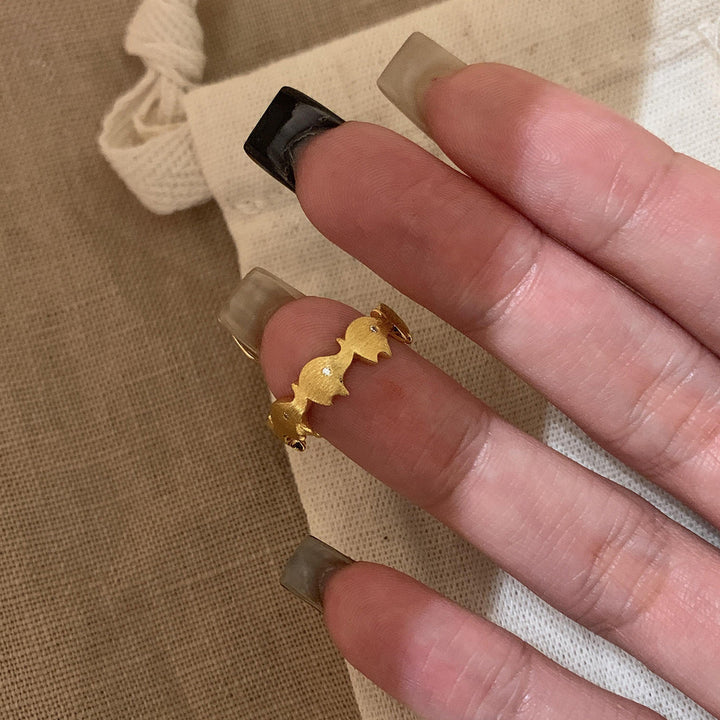 Women's Open Ring with Playful Animal Motif Nin Boutique
