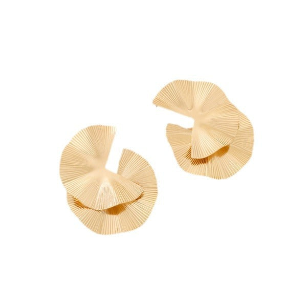 Ladies earrings with artistic fold design Nin Boutique