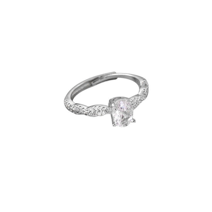 Ladies ring with twin design and sparkling zircon Nin Boutique