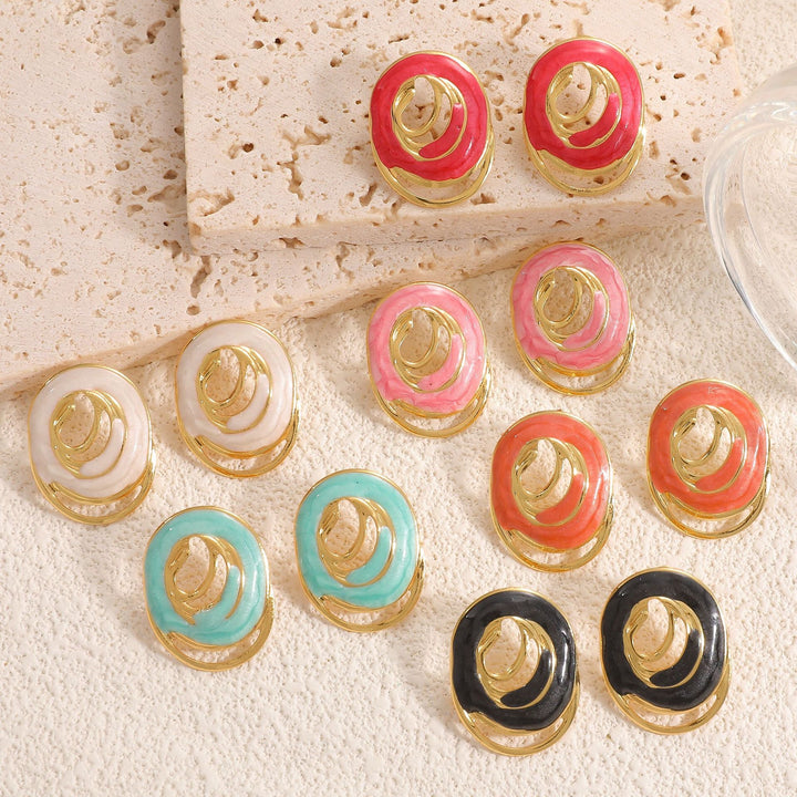 Women's earrings with artistically spiral-shaped design Nin Boutique