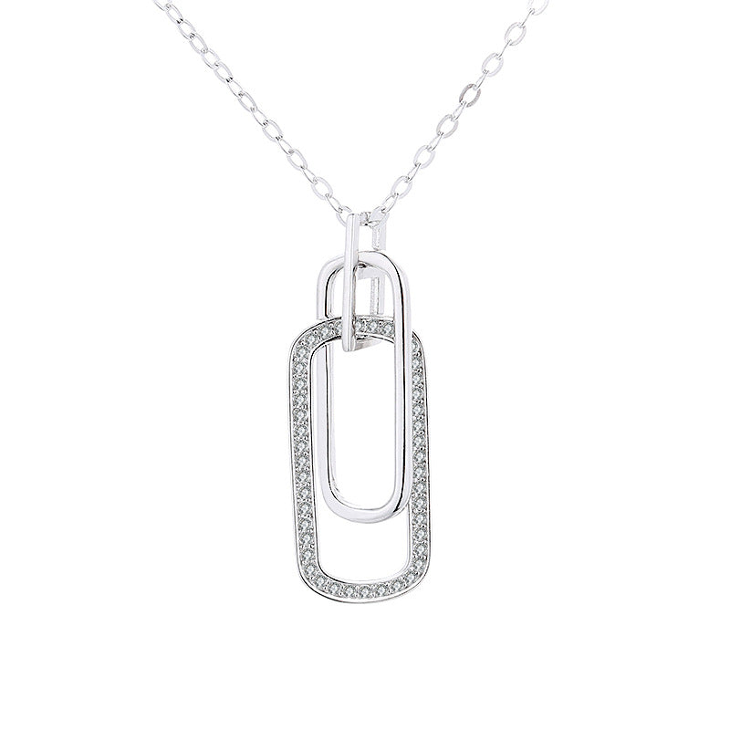 Women’s necklace with double twisted design and sparkling accents Nin Boutique