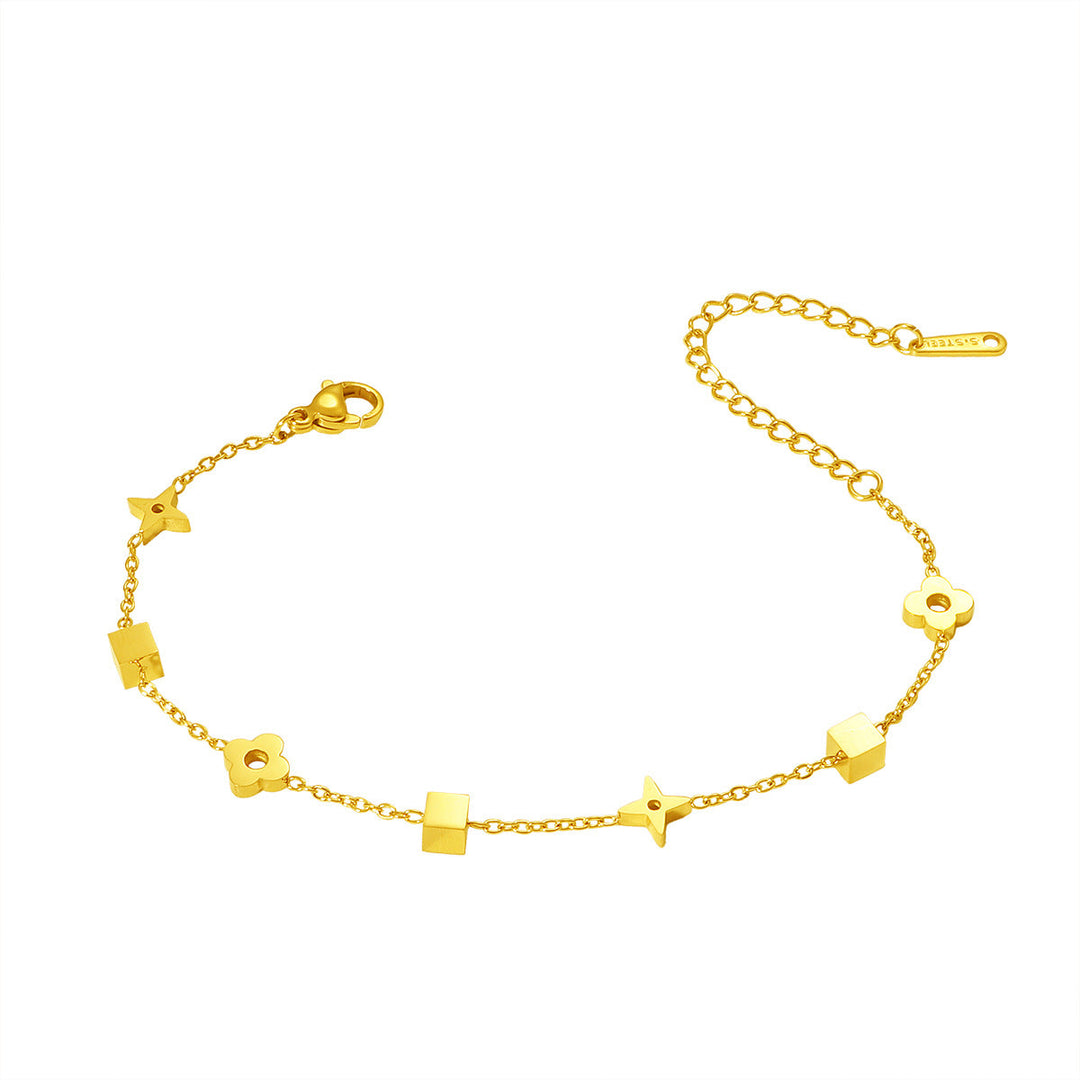 Ladies fashionable ankle bracelet with geometric pendants Nin Boutique