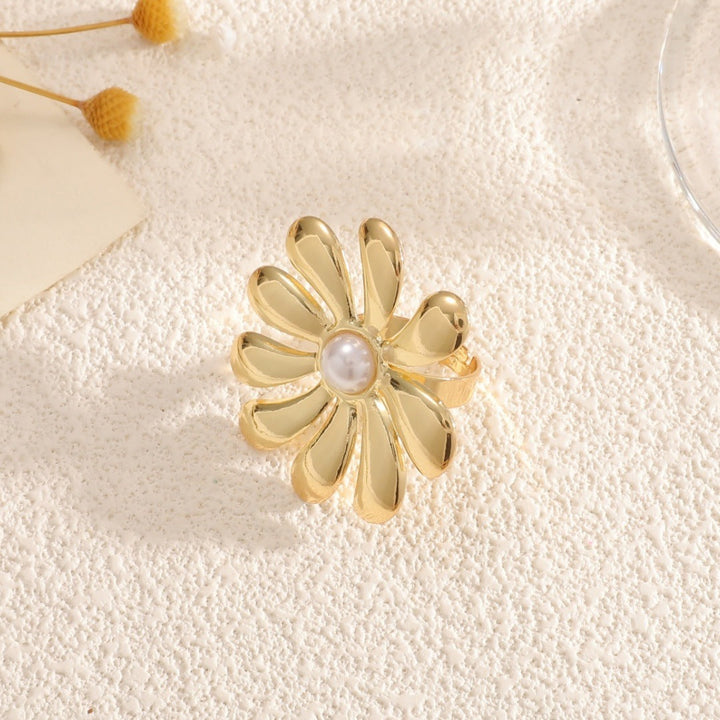 Women Open Bracelet with Artistic Flower Design Nin Boutique