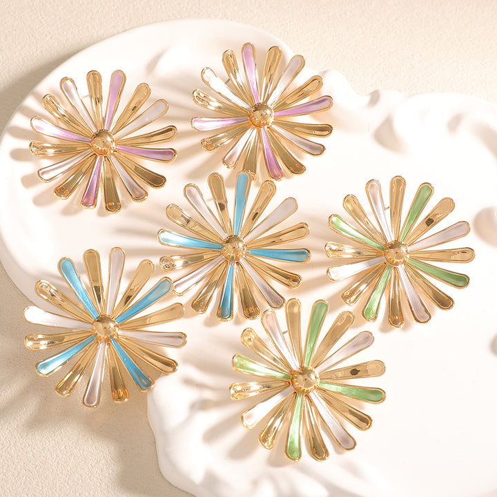 Women's earrings in floral sunflower design Nin Boutique