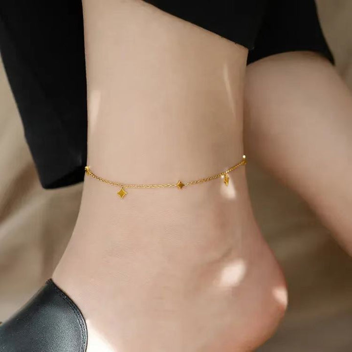 Ladies Minimalistic Star Pendant Anklet Nin Boutique