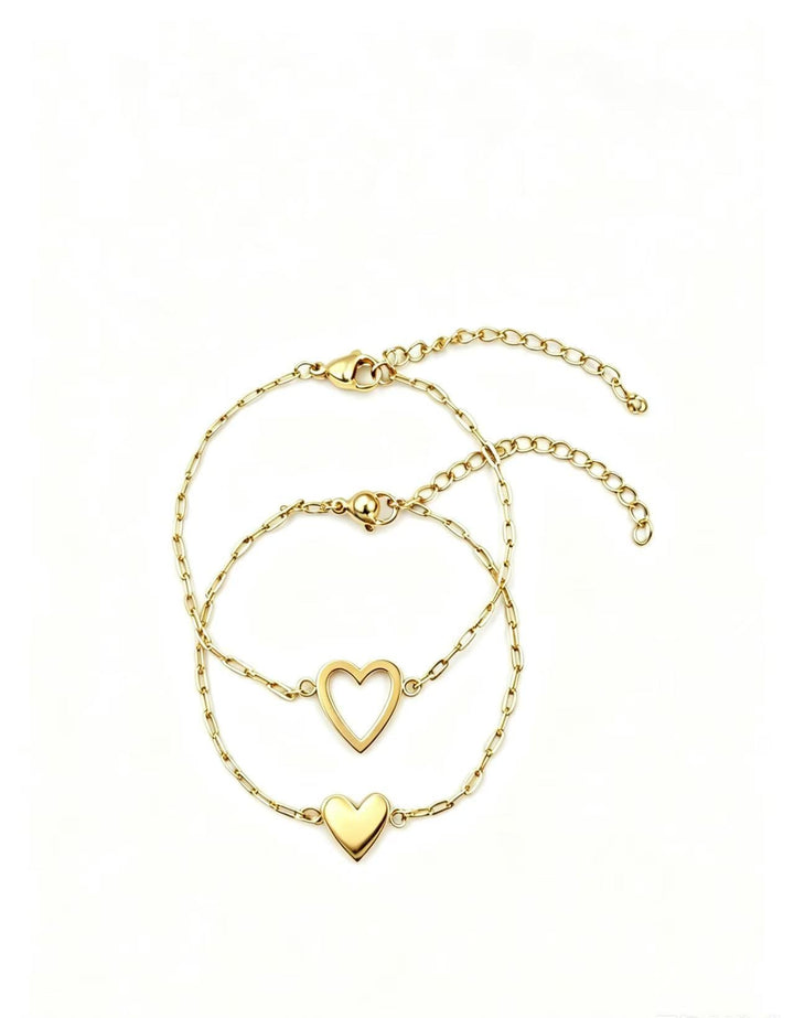 Women's anklet with romantic heart pendant made of high-quality stainless steel Nin Boutique