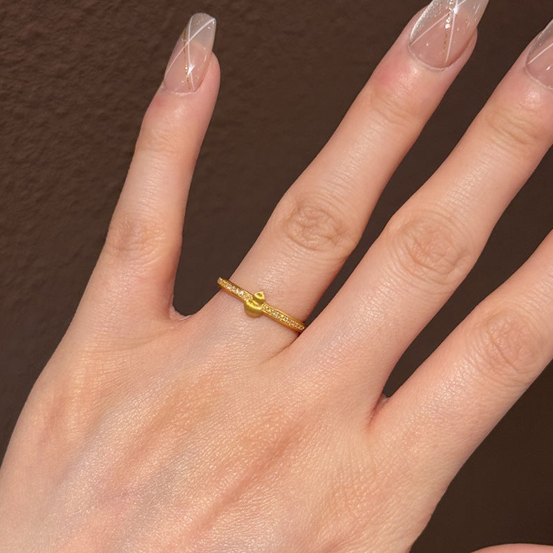 Ladies Open Ring with Elegant Detail Nin Boutique