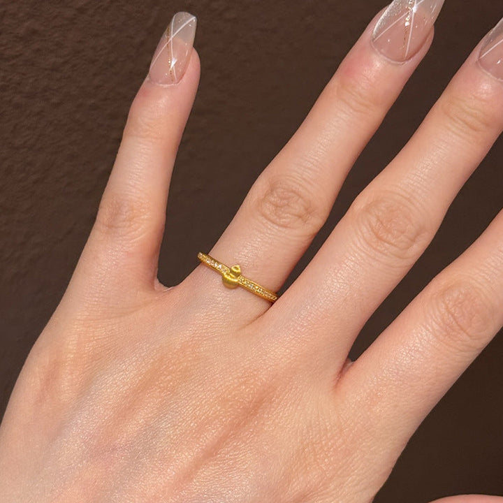 Ladies Open Ring with Elegant Detail Nin Boutique
