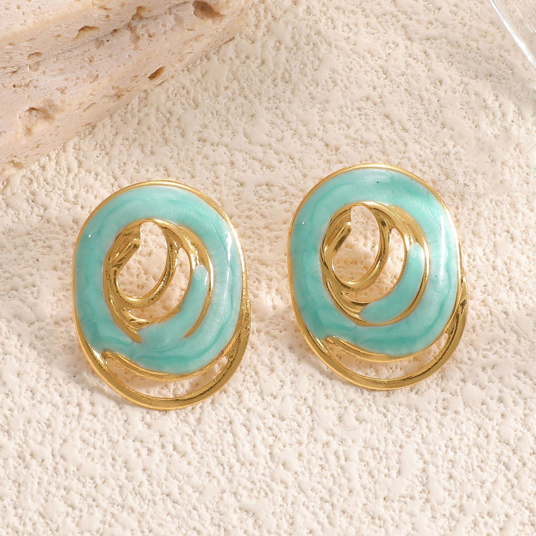 Women's earrings with artistically spiral-shaped design Nin Boutique