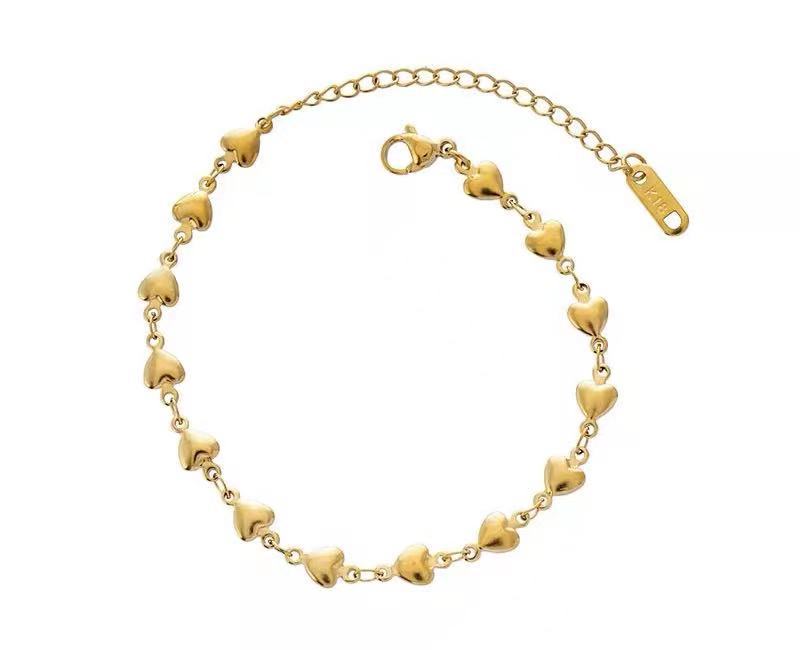 Ladies Heart-Shaped Charm Anklet Nin Boutique