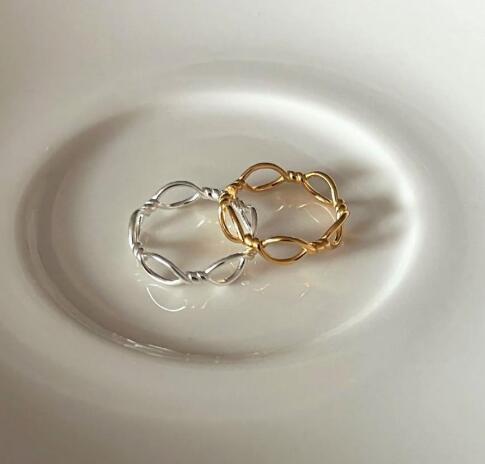 Women's open ring with elegant braided design Nin Boutique