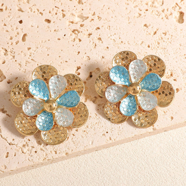 Ladies earrings in artistic floral pattern Nin Boutique