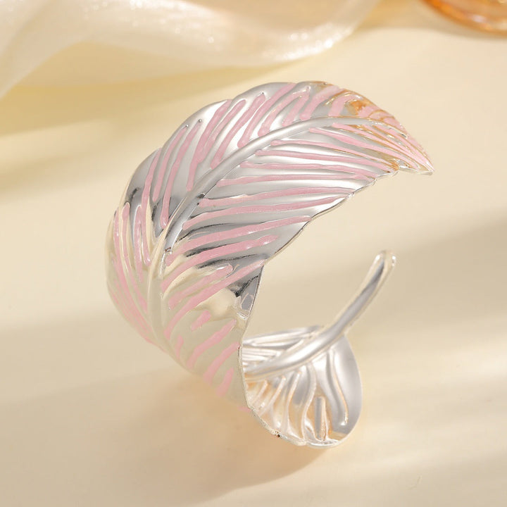 Women's Open Cuff in Tropical Leaf Design Nin Boutique