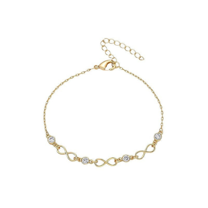 Women’s ankle bracelet with sparkling drops and delicate design Nin Boutique