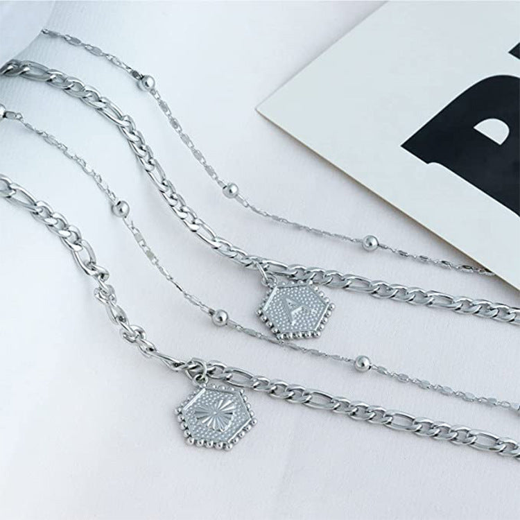 Women's anklet with elegant chain design and sparkling charms Nin Boutique
