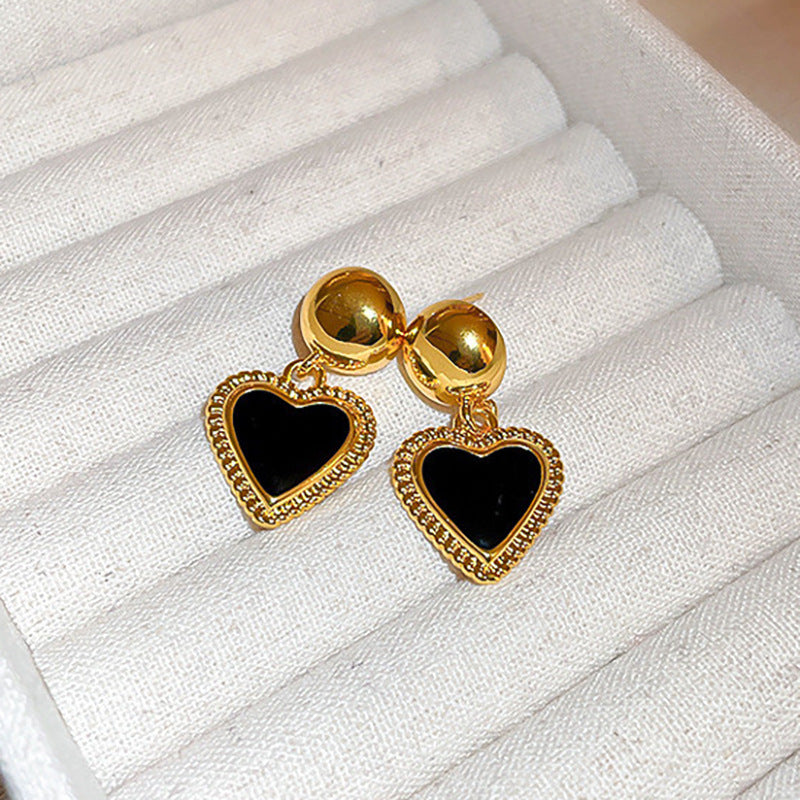Women’s earrings with elegant heart pendant Nin Boutique