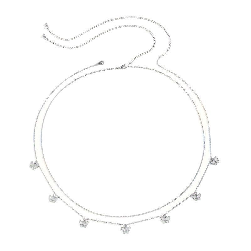 Women's delicate ankle bracelet with filigree butterfly design Nin Boutique