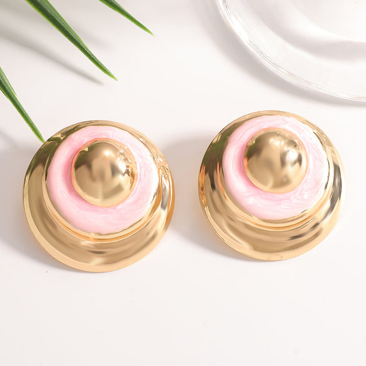 Women's earrings with shiny circles and elaborate color design Nin Boutique