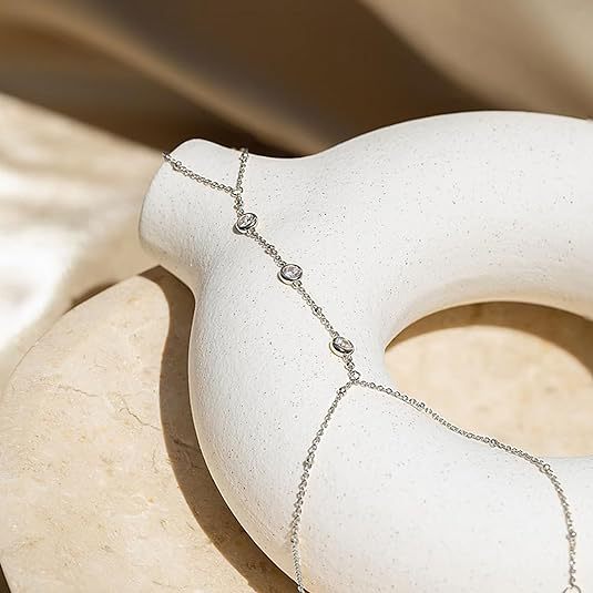 Women's ankle bracelet with sparkling zirconia details Nin Boutique