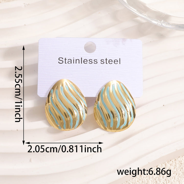 Women's earrings with intricate wave pattern Nin Boutique