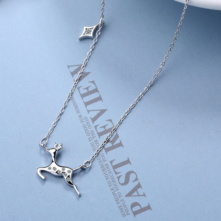 Women's necklace with stylish deer design and sparkling accents Nin Boutique