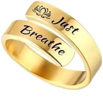 Ladies Motivation Ring with Engraved Quotes Nin Boutique