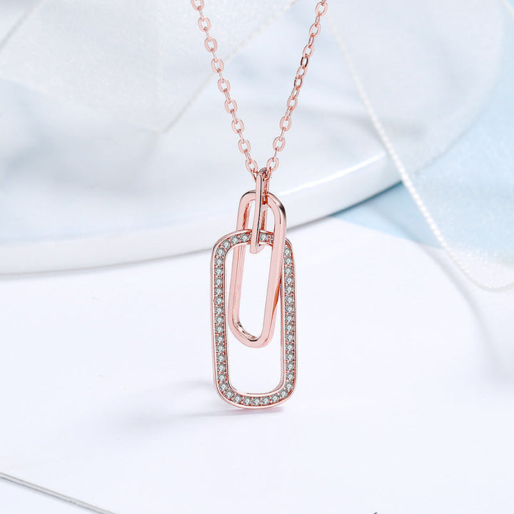 Women’s necklace with double twisted design and sparkling accents Nin Boutique
