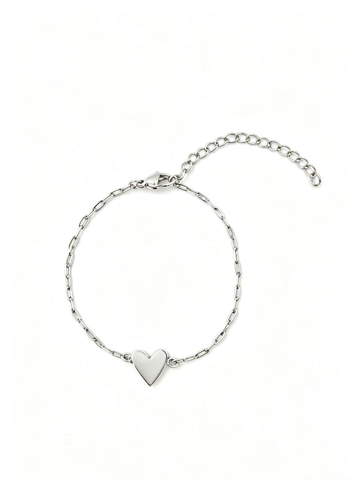 Women's anklet with romantic heart pendant made of high-quality stainless steel Nin Boutique