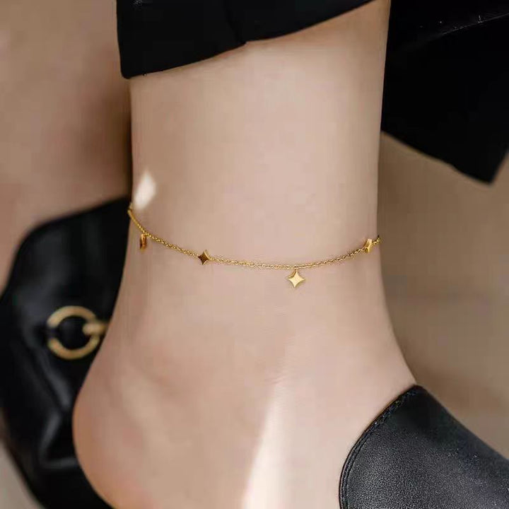 Ladies Minimalistic Star Pendant Anklet Nin Boutique