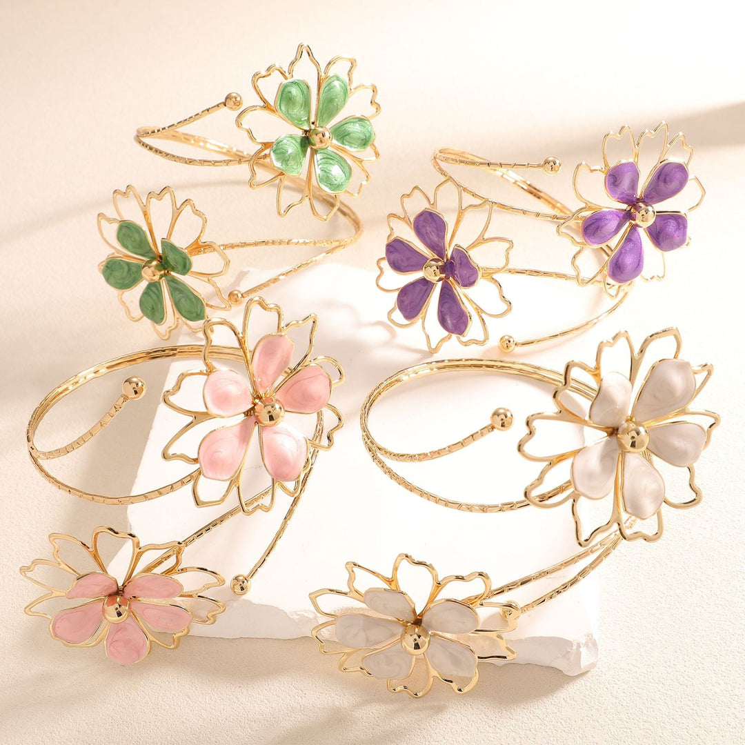 Women’s cuff bracelet with ornate flower design Nin Boutique